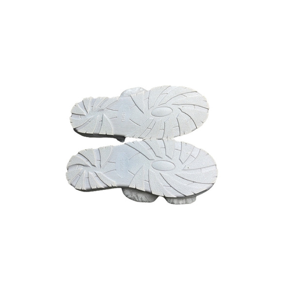 FRENCH CONNECTION GRAY FUR SLIDER SIZE 5/6‎ NWOT - Picture 6 of 8